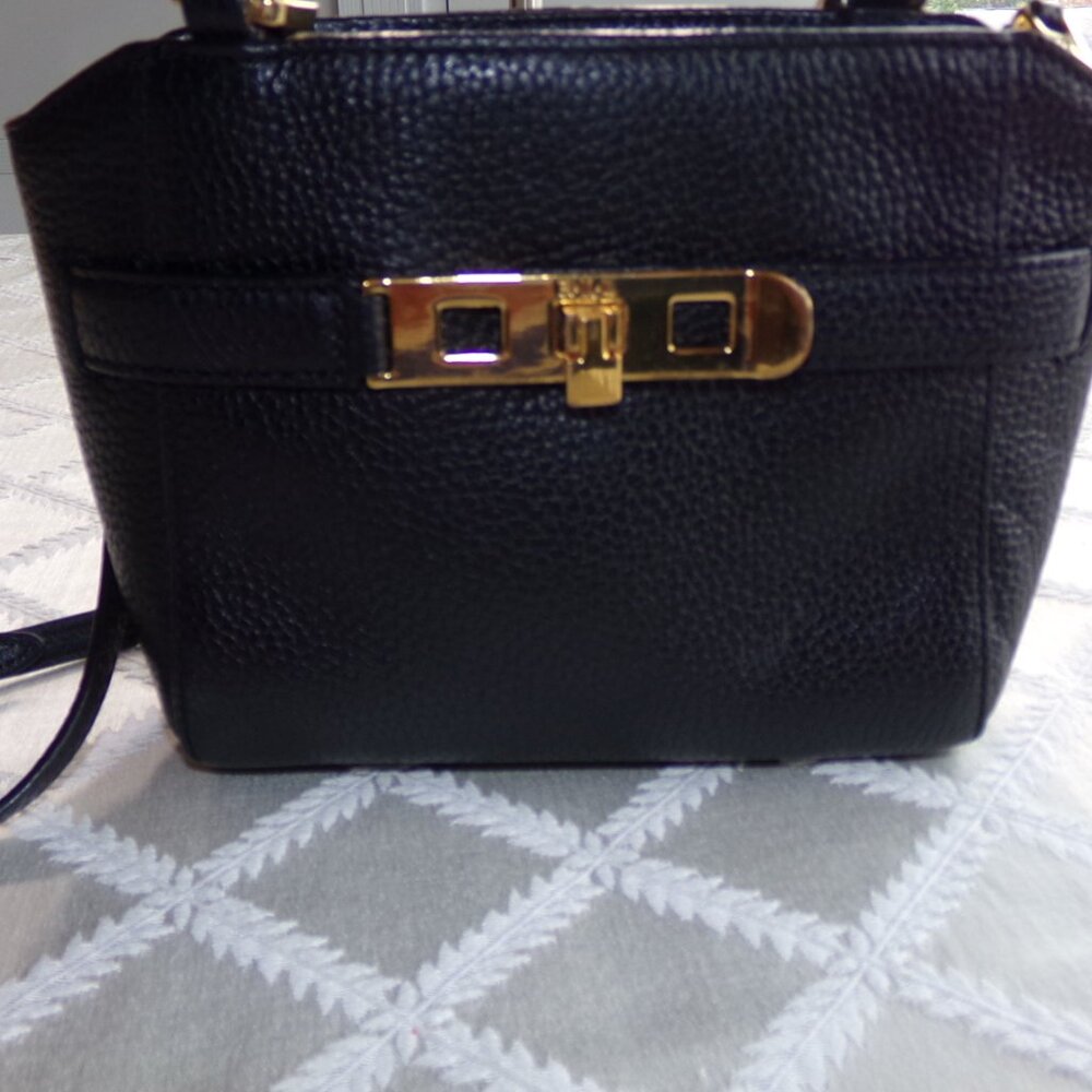 Ralph Lauren Black Crossbody Bag with Structured Design